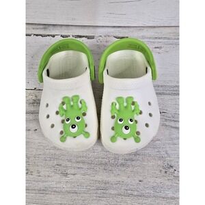 CROCS Toddler's Classic Alien‎ Character in Glow-in-the-Dark Alien Size 5 EUC